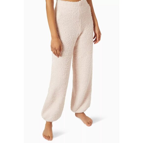SKIMS Cozy Knit Dusk Light Pink Fuzzy Jogger Sweatpants Pants, Size XXS/XS - Picture 2 of 14